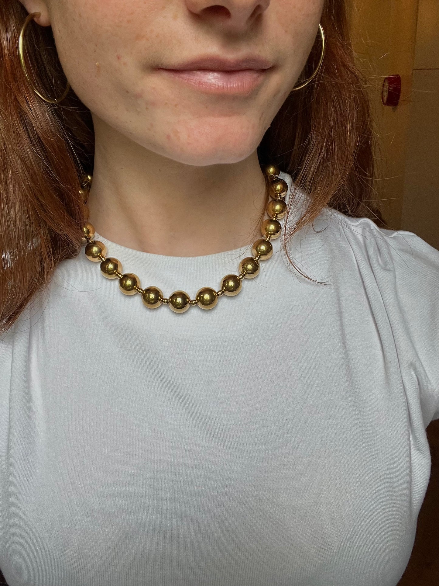 Bubbels - ketting goud