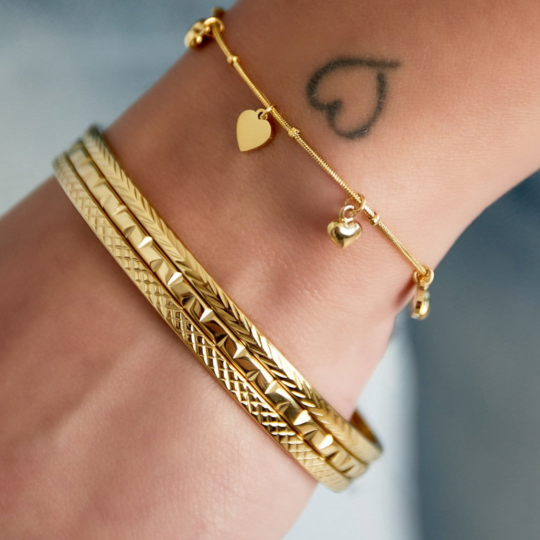 Fien - bangle goud