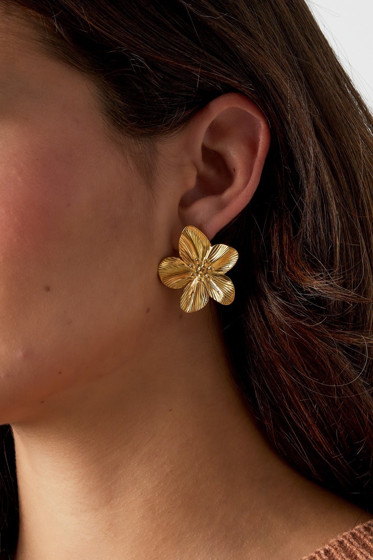 Flowers - oorbellen goud