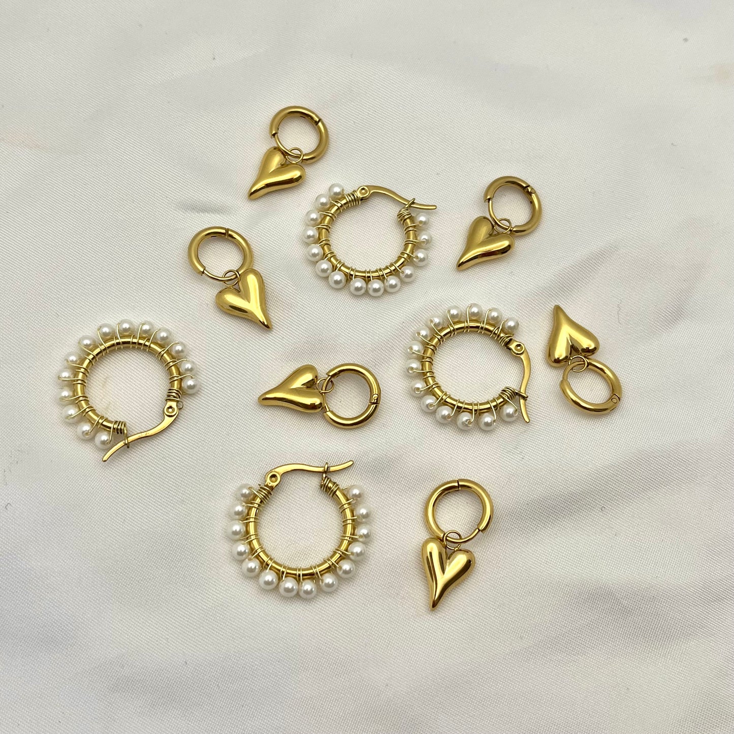 Never enough pearls - oorbellen goud
