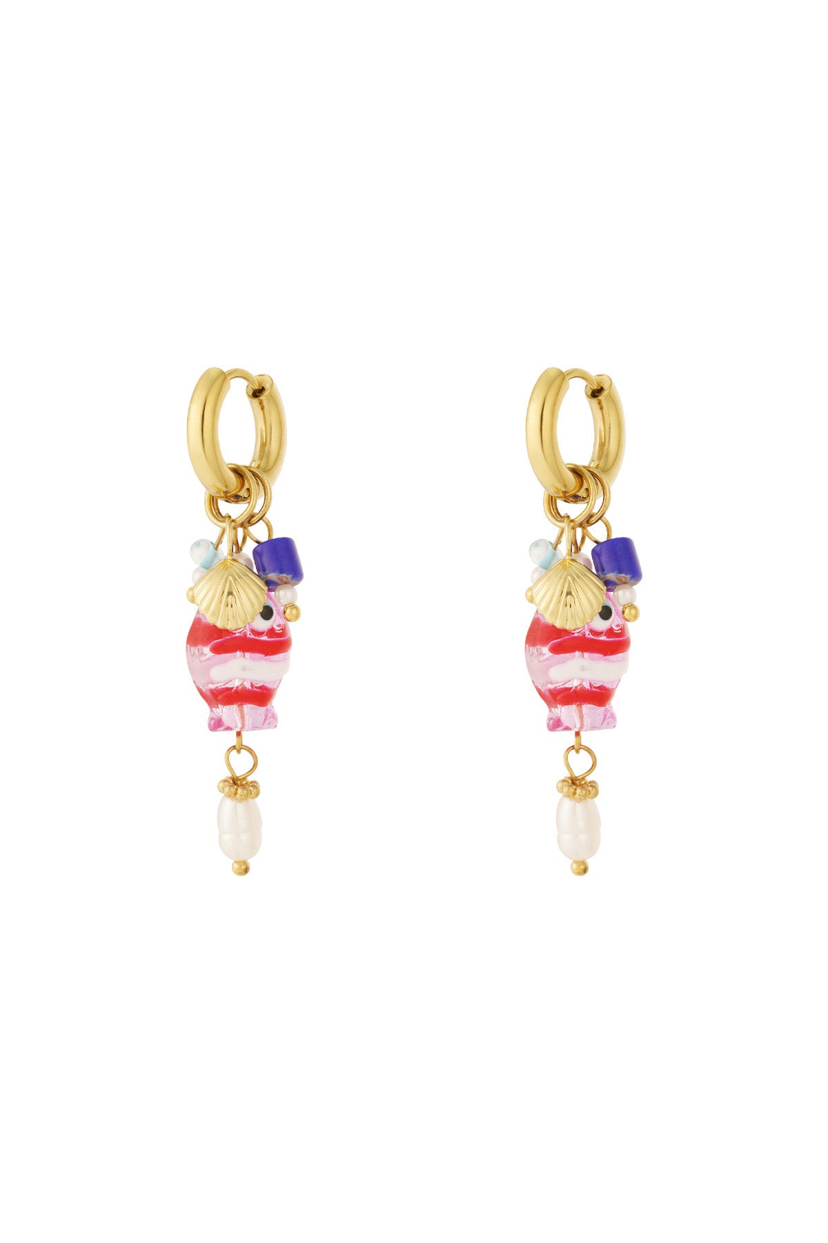 Little fish - oorbellen goud