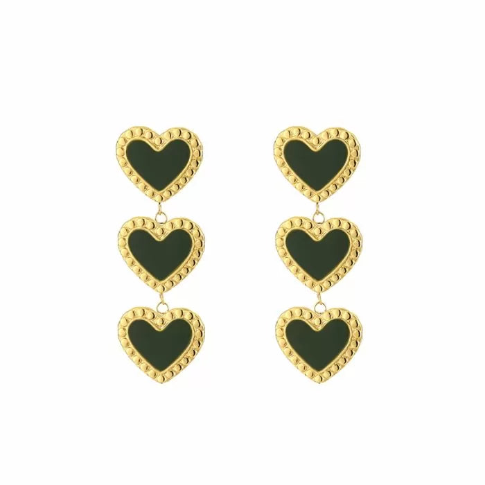 Green love - oorbellen goud