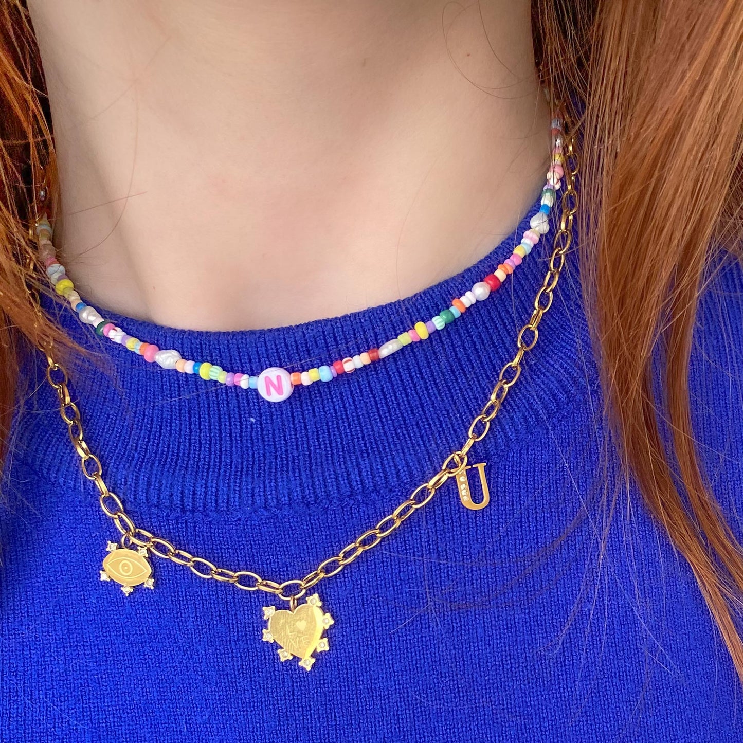 Eye love you - kettinkje zilver