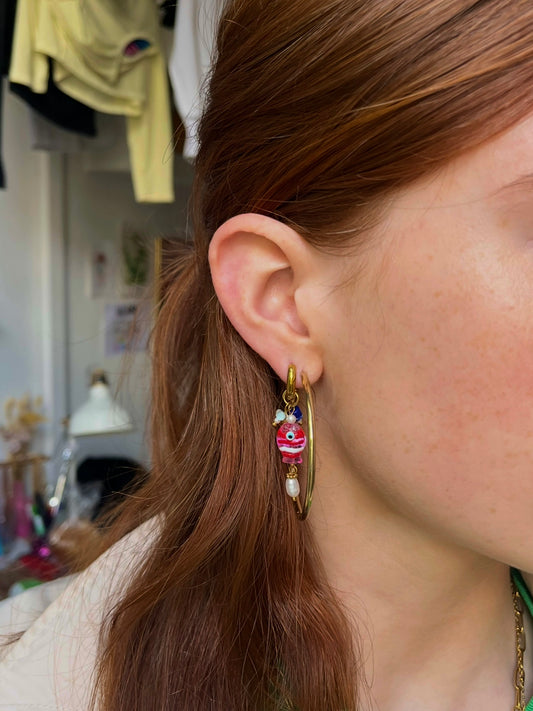 Little fish - oorbellen goud