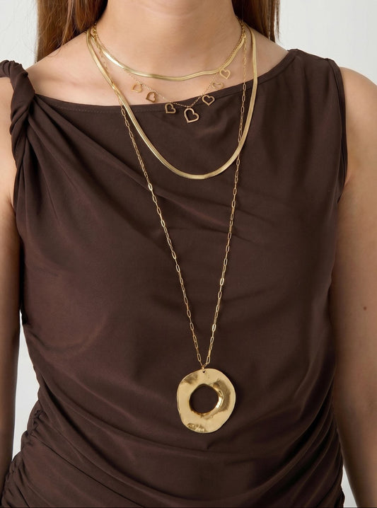 Circle ketting - goud