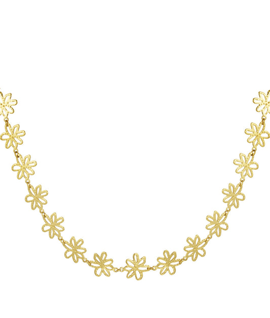 Bloem ketting - goud