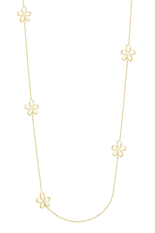 Only flowers - ketting goud