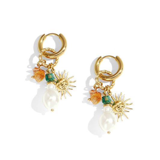 Sunset - oorbellen goud