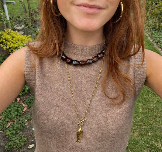 Fishy, fishy - ketting goud