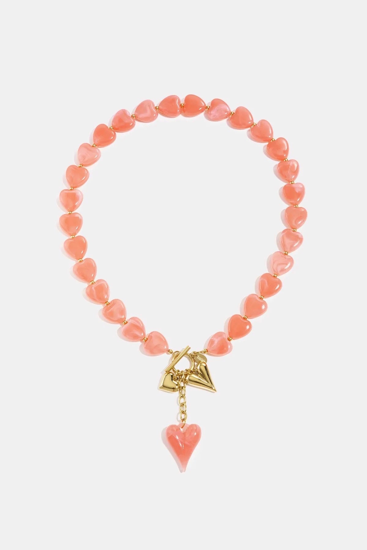Pink love - ketting goud