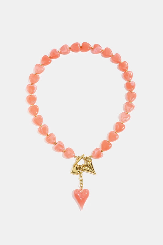 Pink love - ketting goud