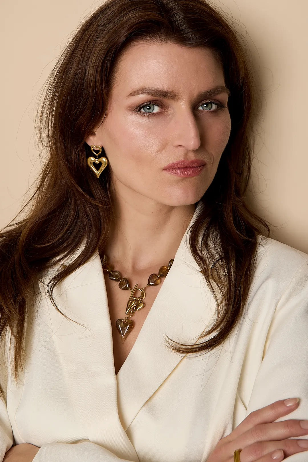 Pink love - ketting goud