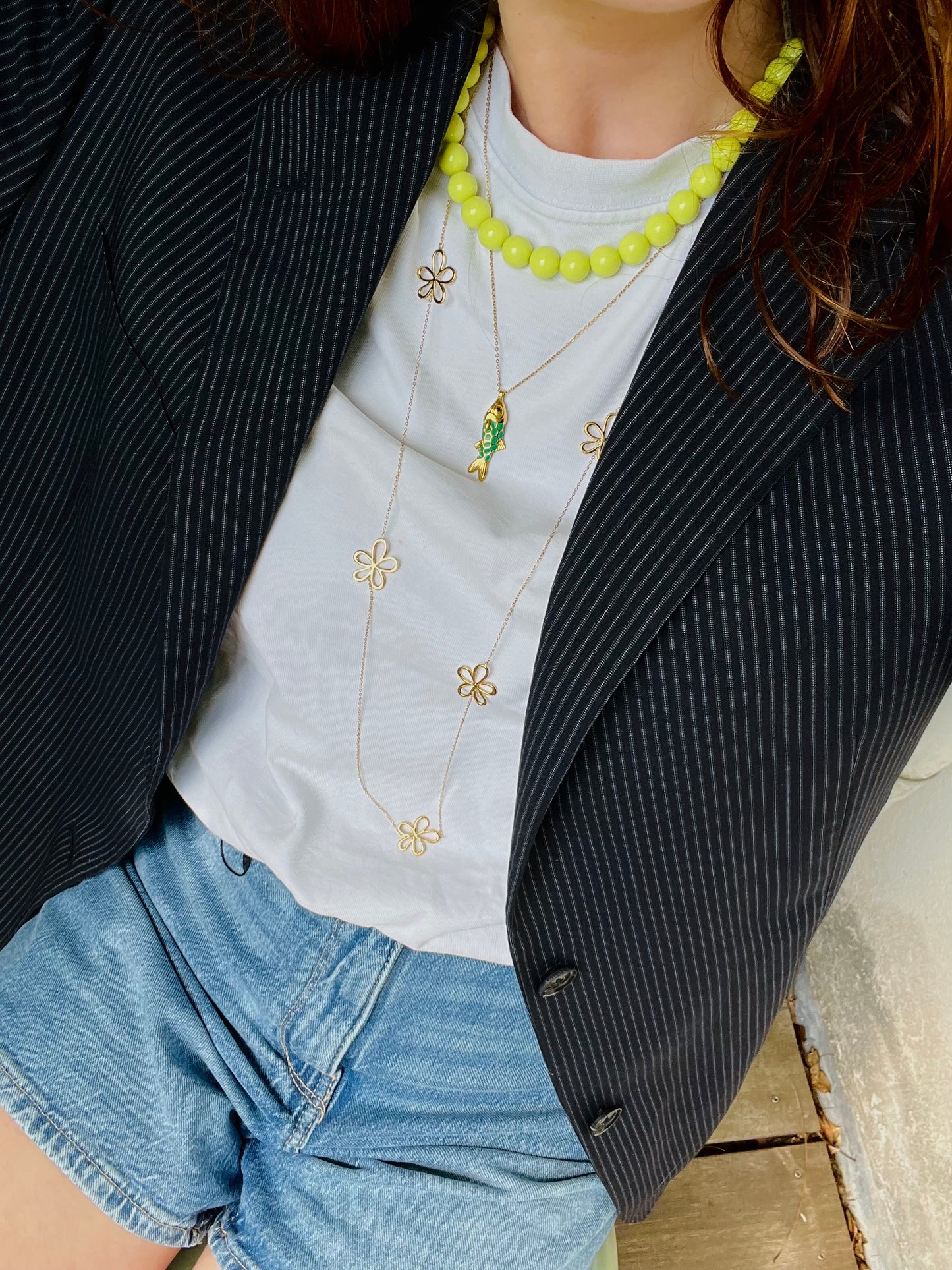 Only flowers - ketting goud