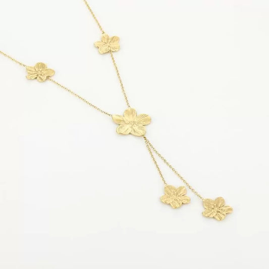 Endless flowers - ketting goud