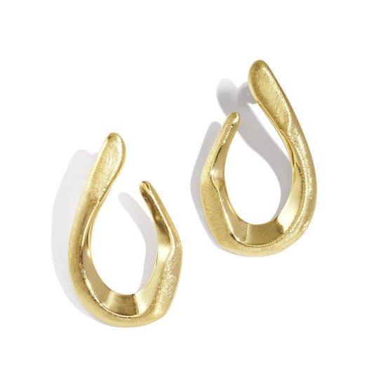 Oval - oorbellen goud