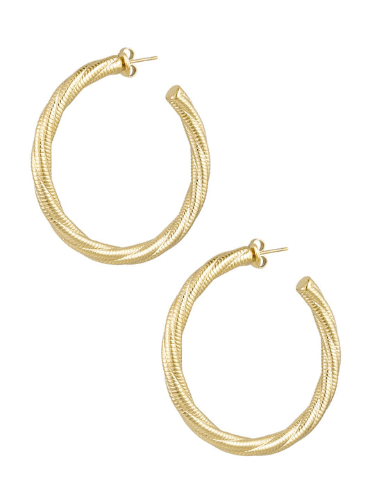 Twisted hoops - goud