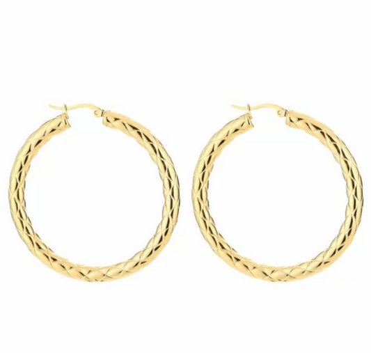 Twist it groot - oorbellen goud