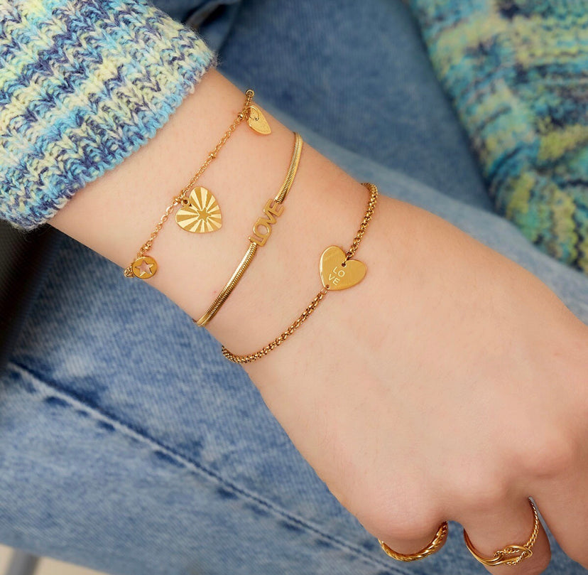 Lovely - armbandje goud