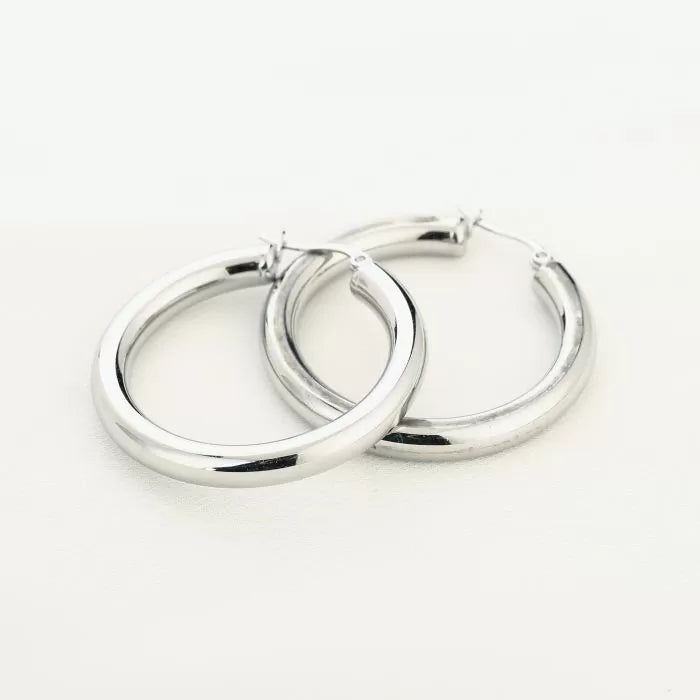 Circles - hoops zilver