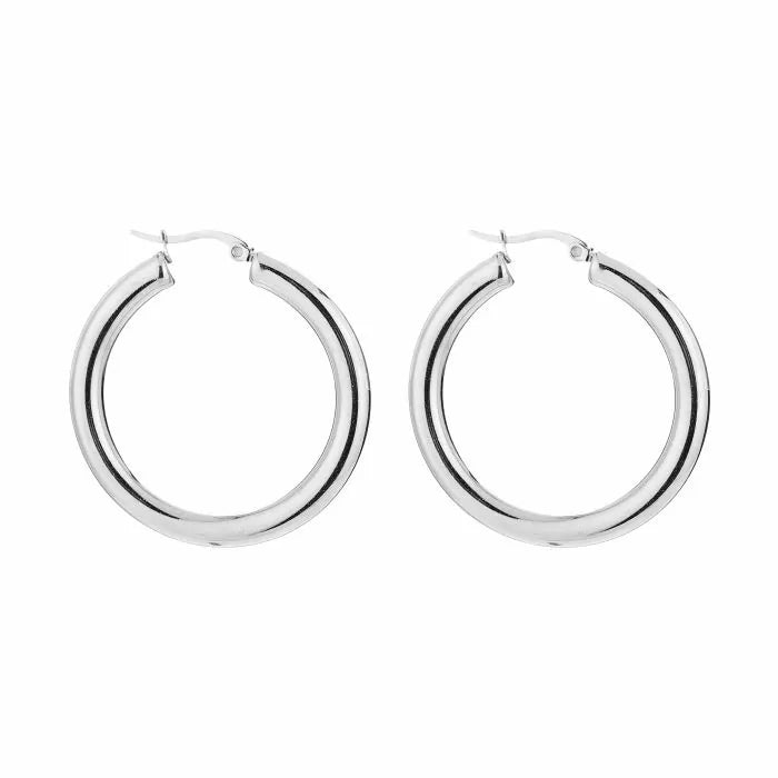 Circles - hoops zilver