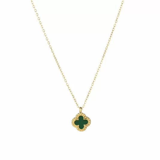 Green clover - kettinkje goud