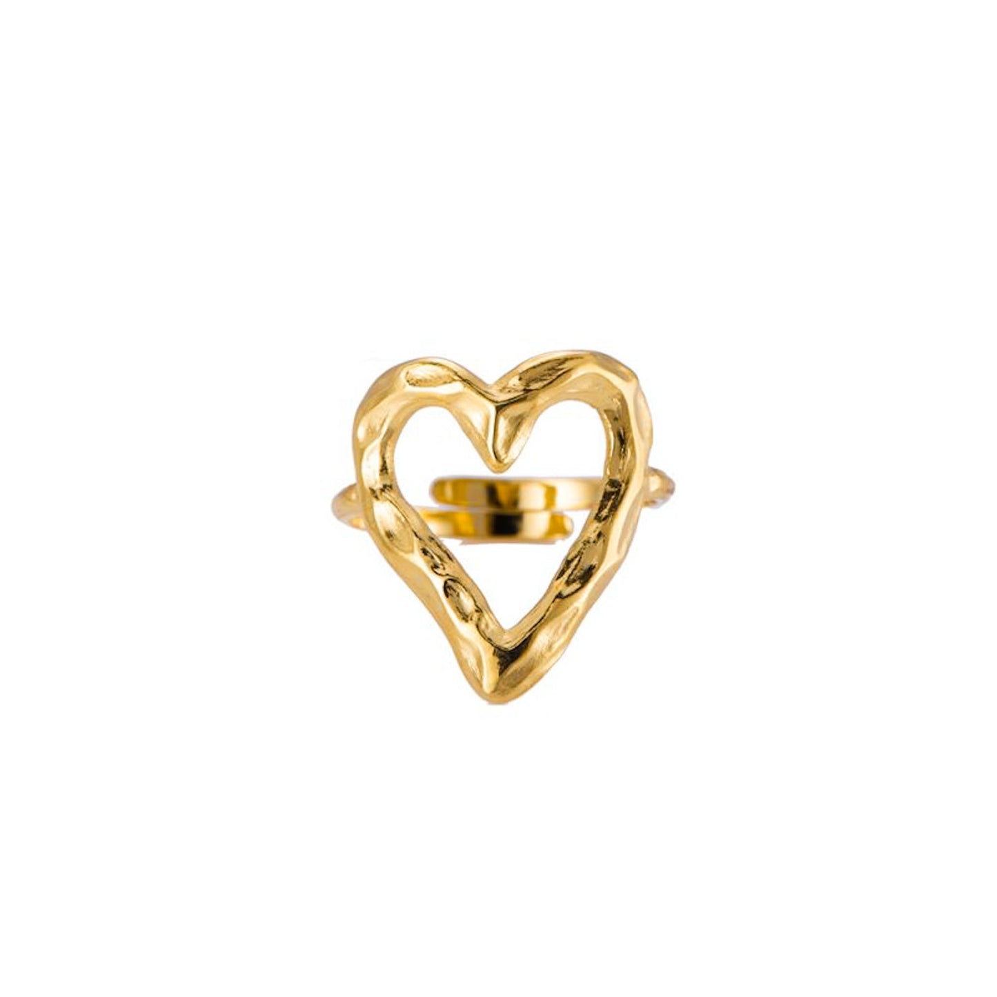 Heart rock - ring goud