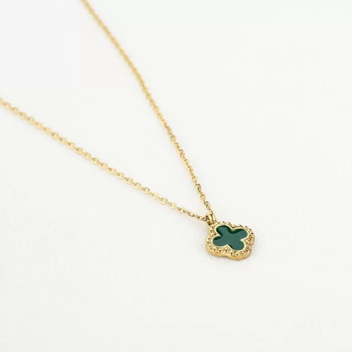 Green clover - kettinkje goud