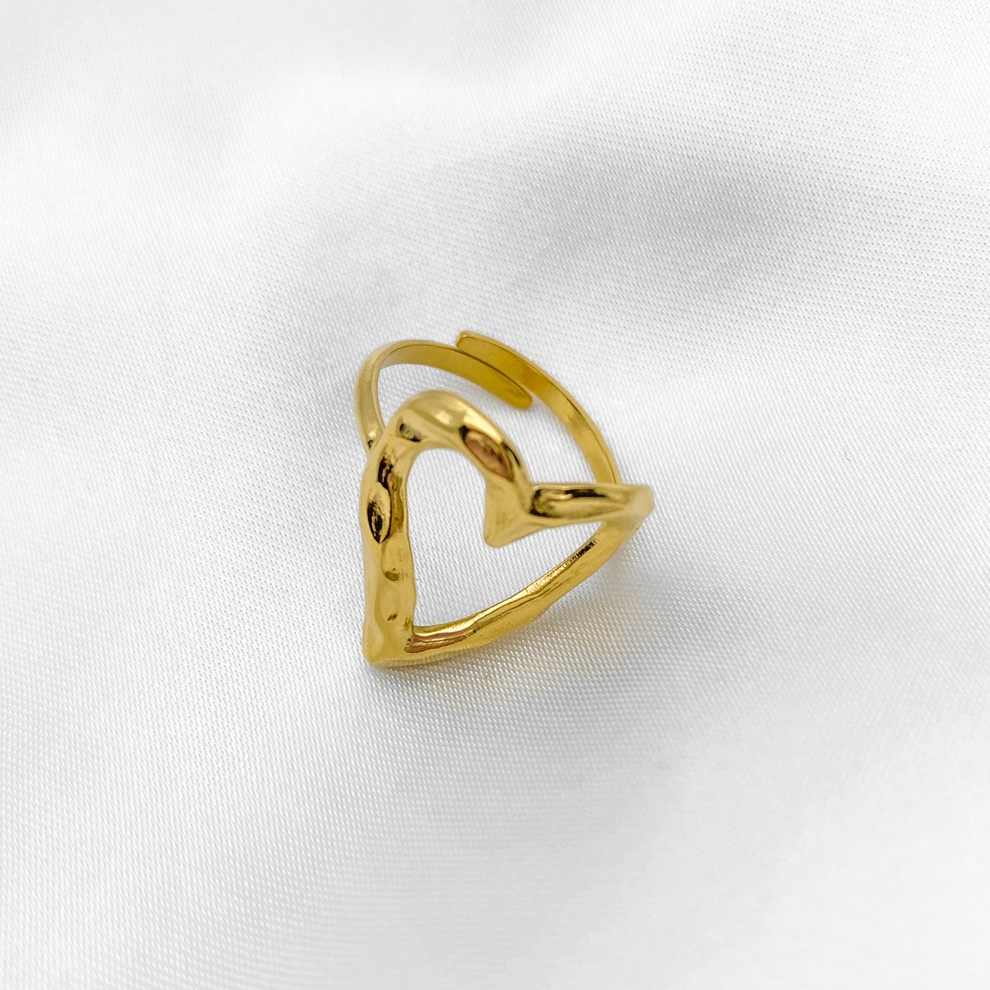 Heart rock - ring goud